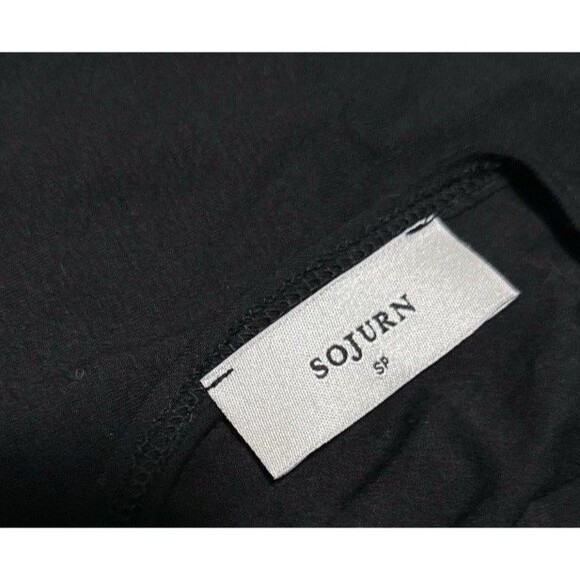 Sojourn Bodysuit Size SP Black Knot Front Thong Style Scoop Neck Minimalist NEW - Picture 3 of 3